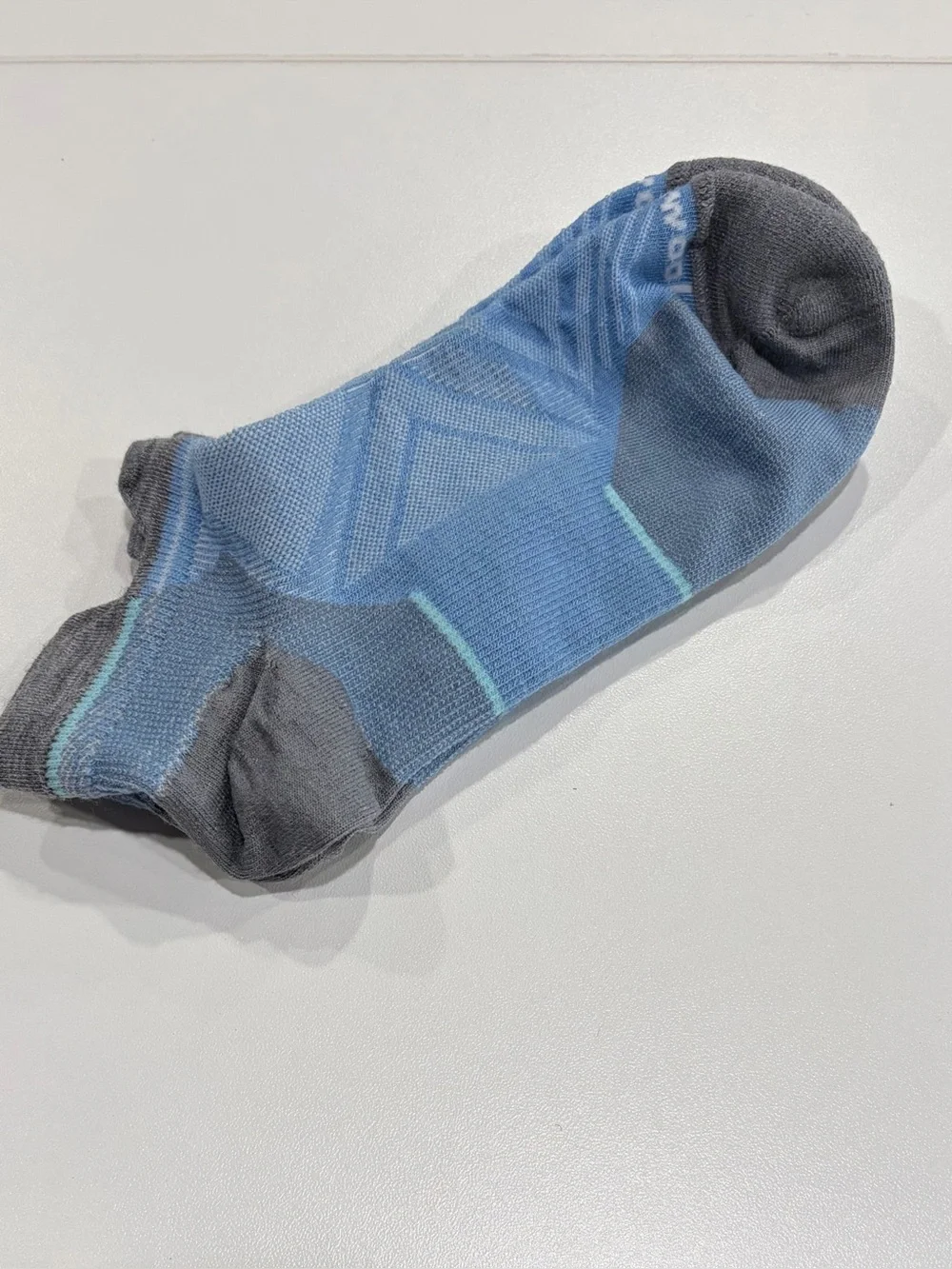 SmartWool Women's Large Run Zero Cushion Trio Socks Ankle Blue White NWT